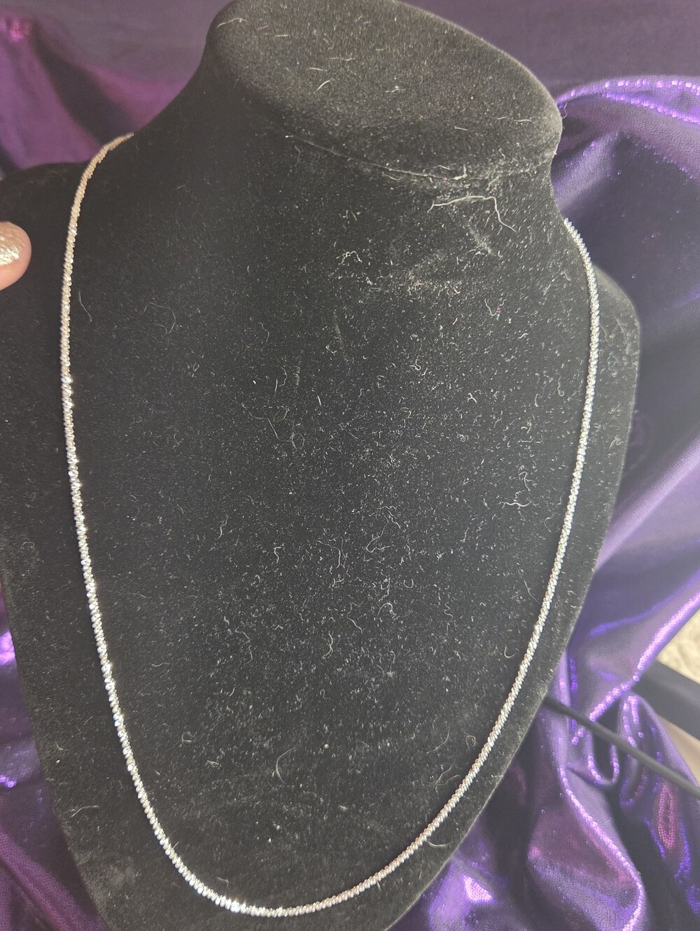 925 Sterling Silver Crystal Rock Chain Necklace - Silver